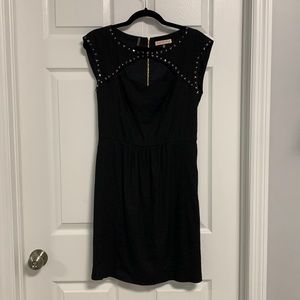 Rebecca Taylor Black Studded Cutout Dress